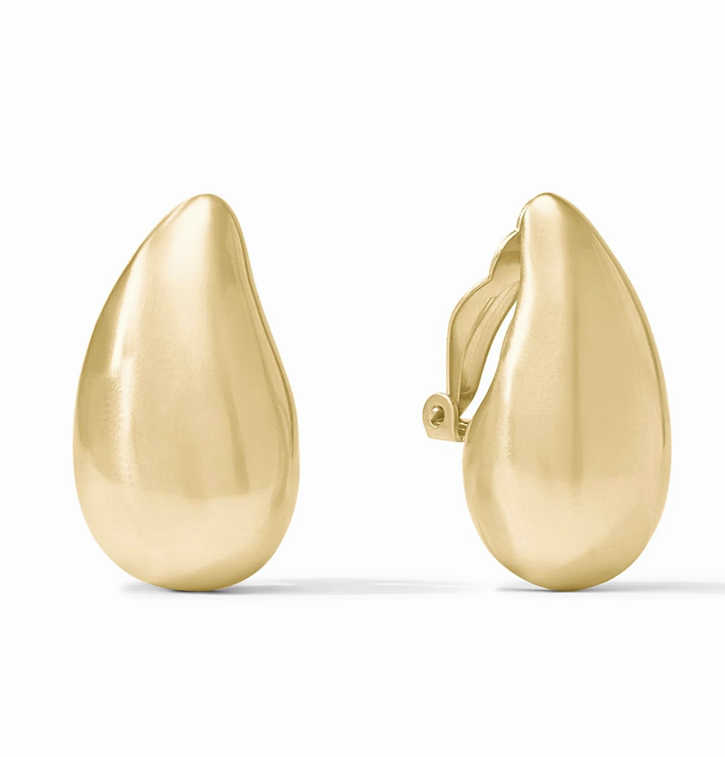Image of Wave Clip Earrings, Gold by Julie Vos