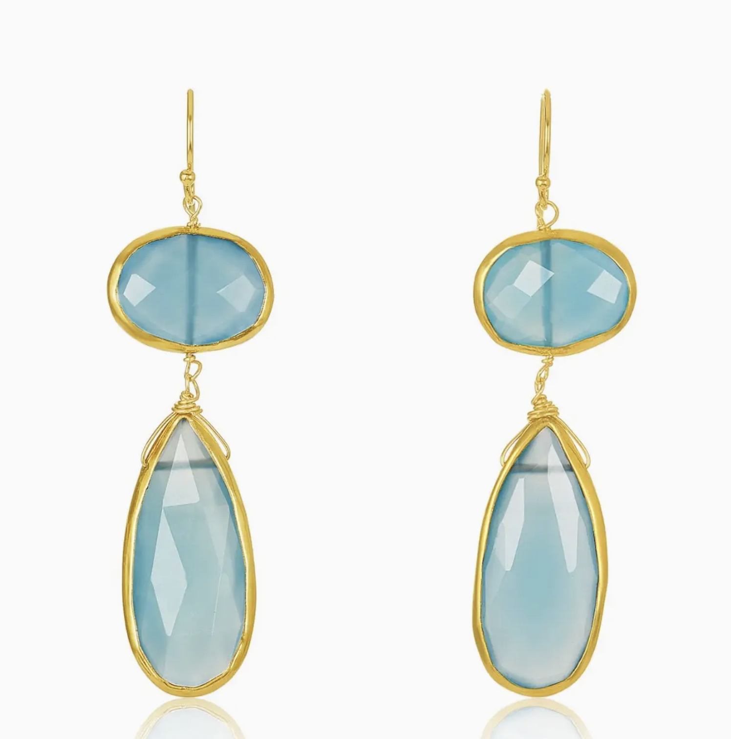 Image of Alexa Chalcedony Earrings, Gold-Filled by Mabel Chong
