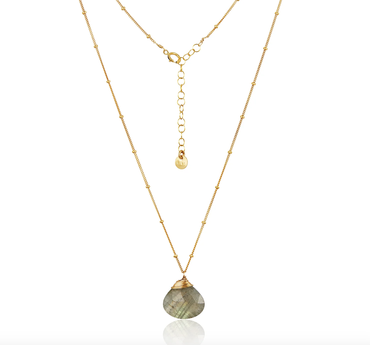 Image of Wire Wrapped Gemstone Labradorite Necklace by Mabel Chong