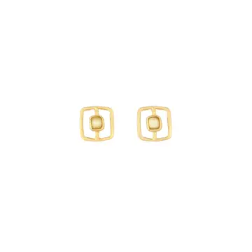 Image of Fragment Post Earrings in Amber by Michael Vincent Michaud