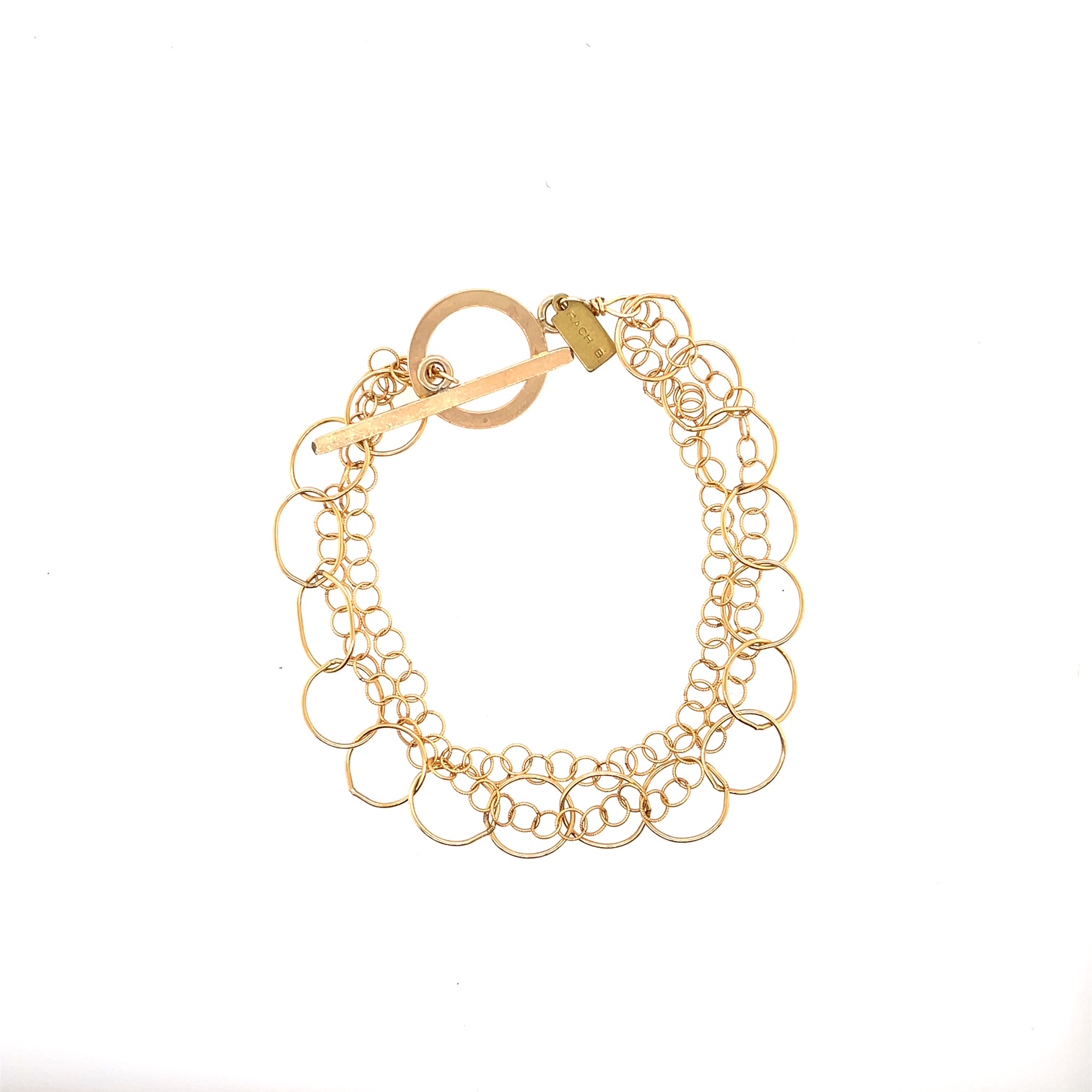Toggle Multi Chain Layered Bracelet - Gold