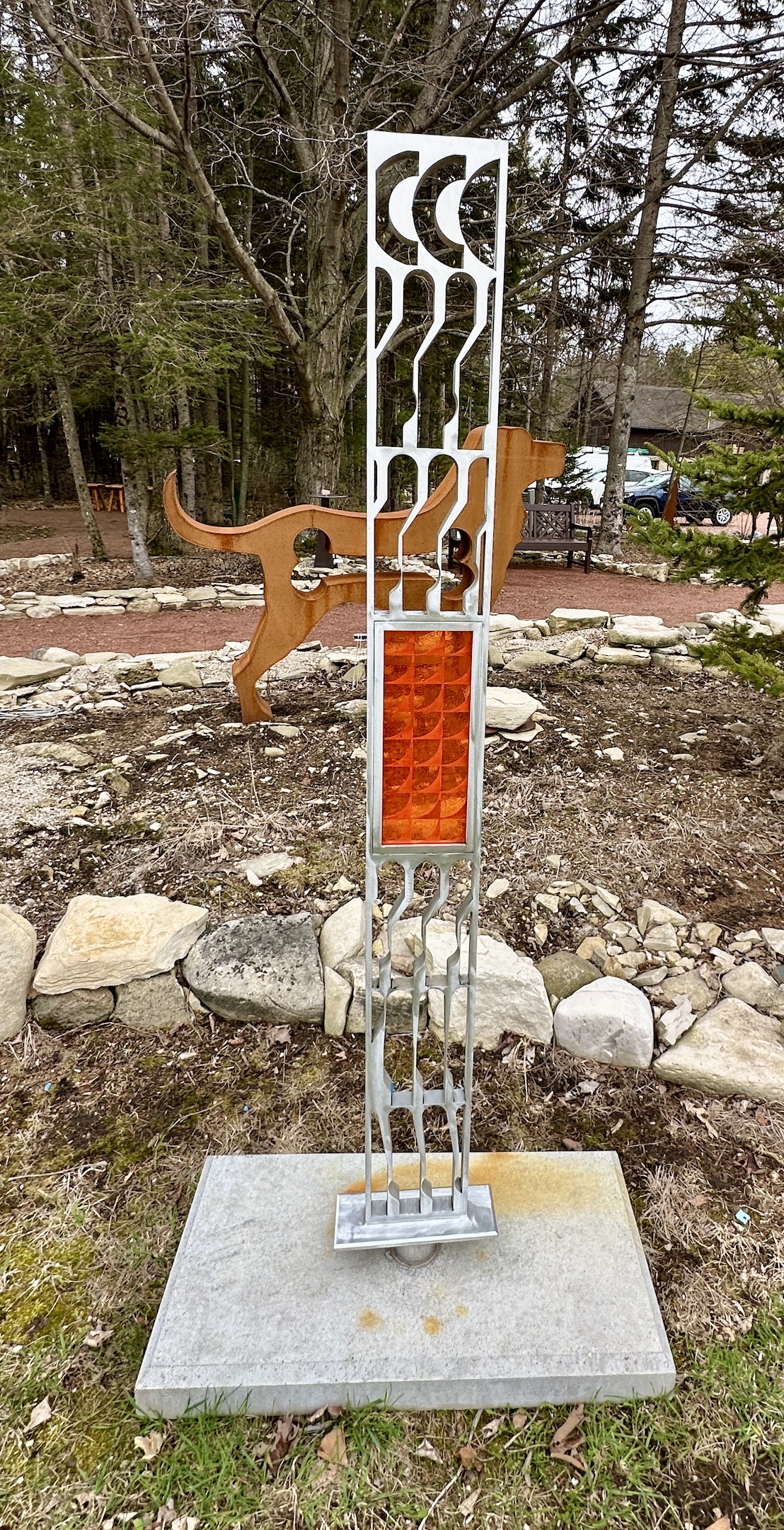 Image of Totem with Orange Glass on 34