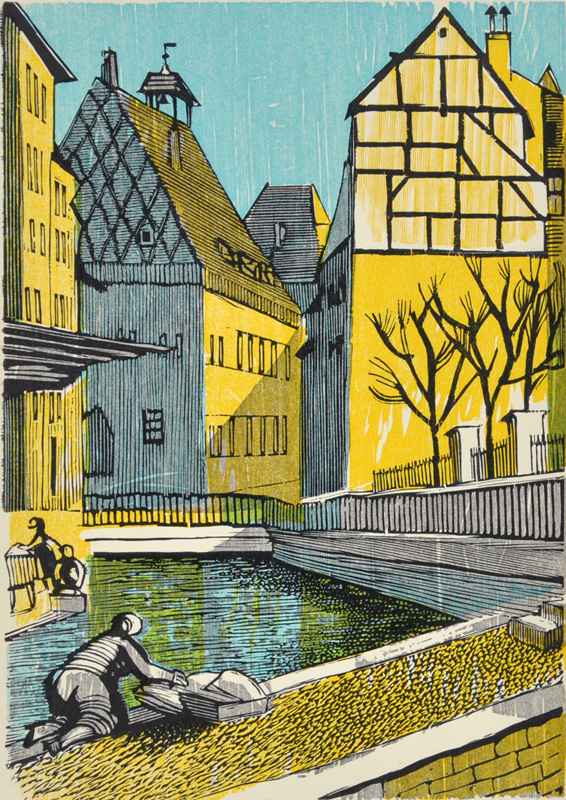 Street Scene by  Bernard Brussel-Smith (1914-1989) - Masterpiece Online