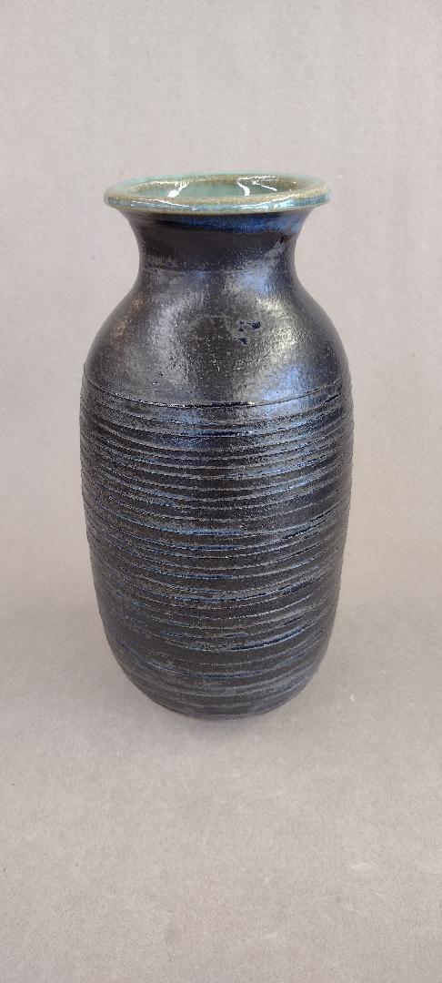 Black Ash Glaze Vase