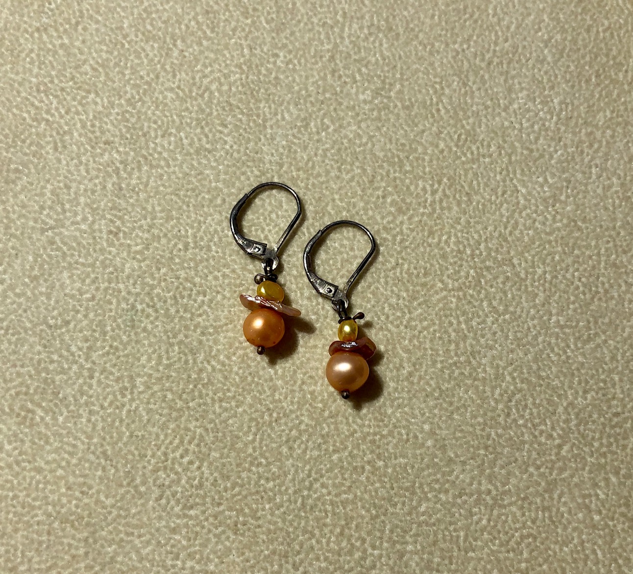 Peach Pearl Earrings