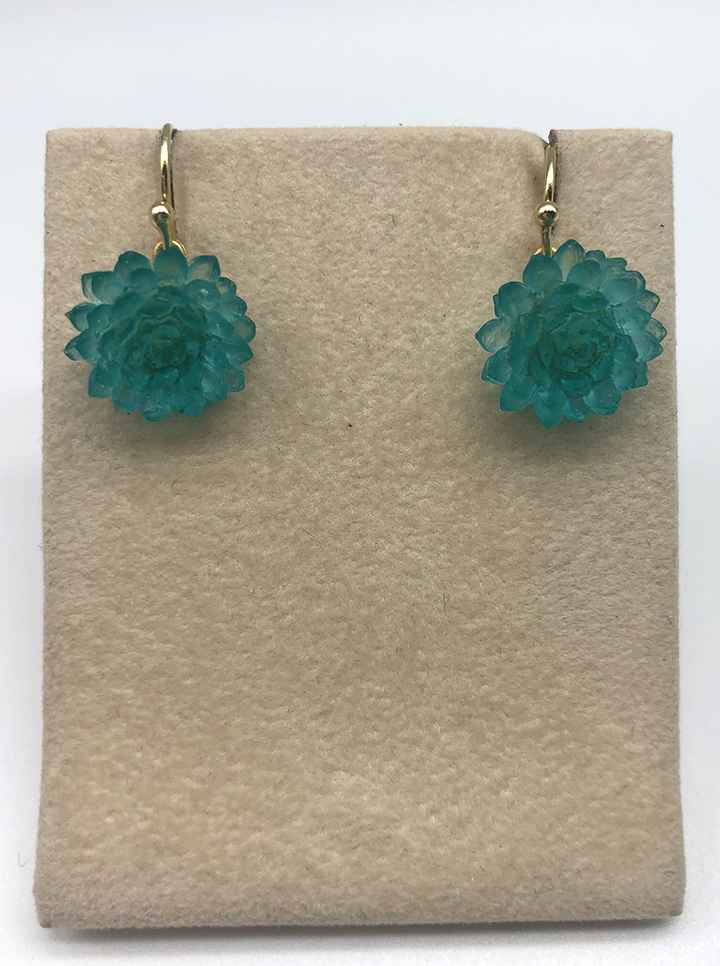 Image 1 for Small Succulent Wire Earrings 3/4 Small Succulent Wire Earrings 3/4