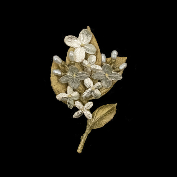 Image of White Hydrangea Brooch by Michael Michaud