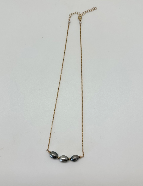 Image of Triple Tahitian Pearl Necklace by  Maui Mari