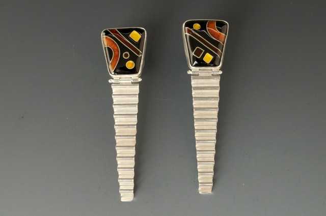 Red and black enamel ... by  Lisa Hawthorne - Masterpiece Online