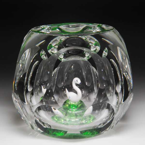 Antique Art Glass Paperweights L. H. Selman Fine Glass Paperweights