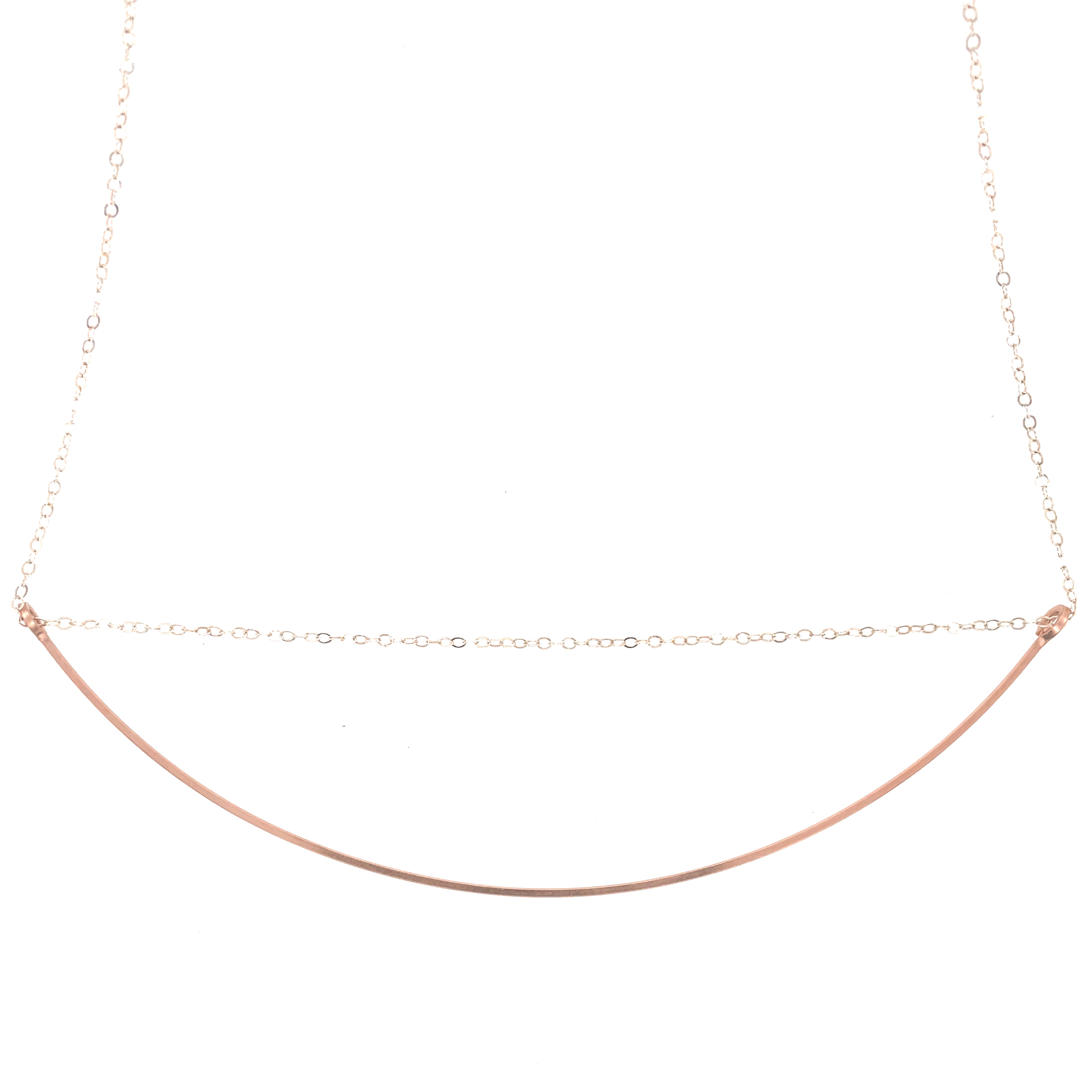 Image of Large Arch Slider Pendant Short Necklace - Sterling and 14k Gold Fill - Trunk Show by  RACH B Jewelry