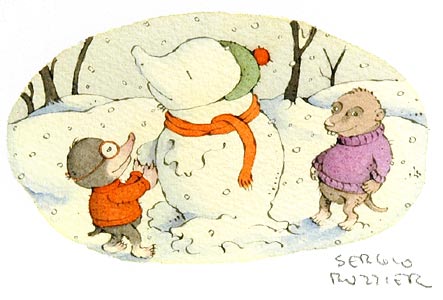 Making A Snowmole by  Sergio Ruzzier - Masterpiece Online