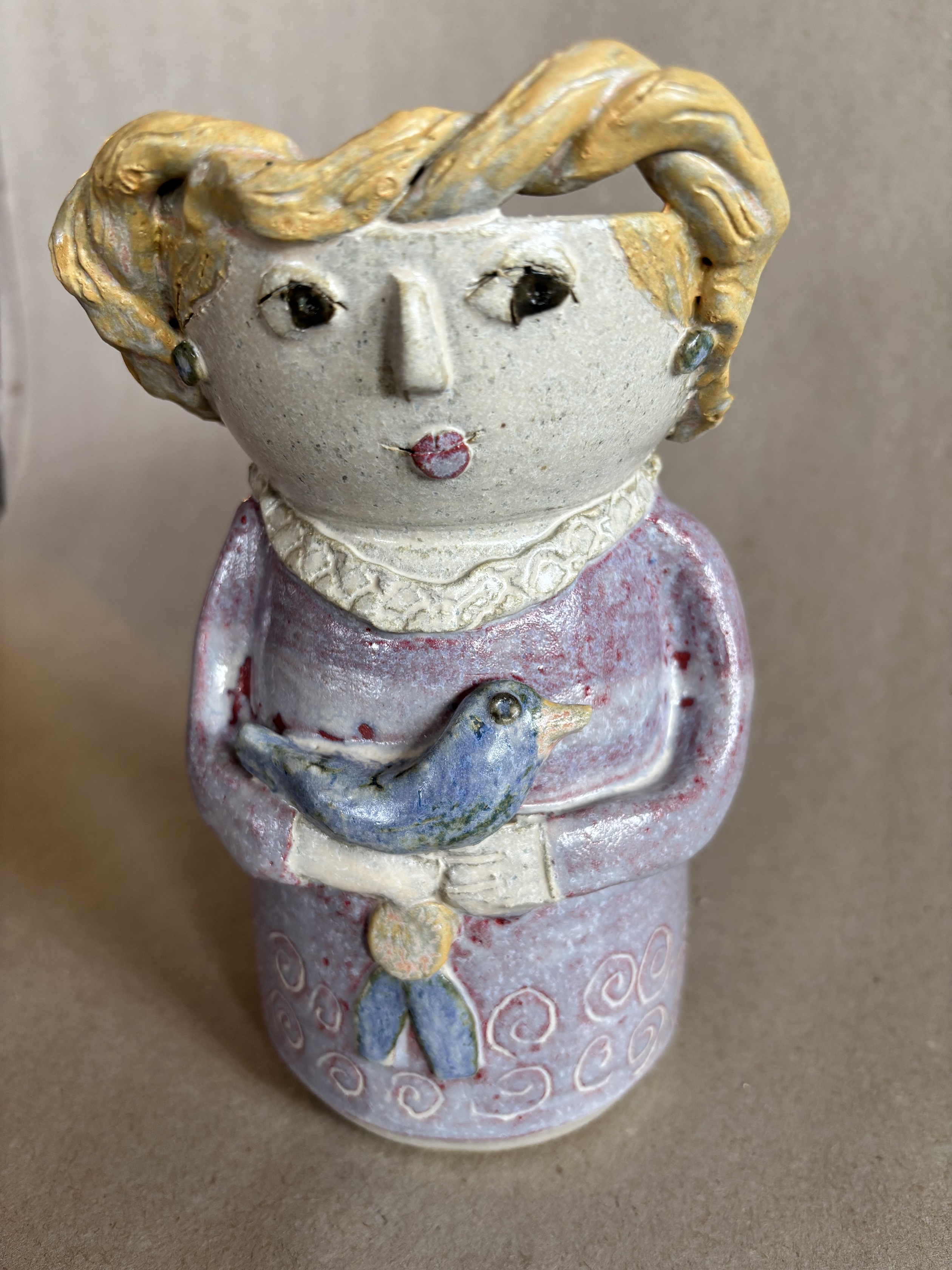 Image of Most Beautiful Bird Vase by Jeanne Svien Aurelius