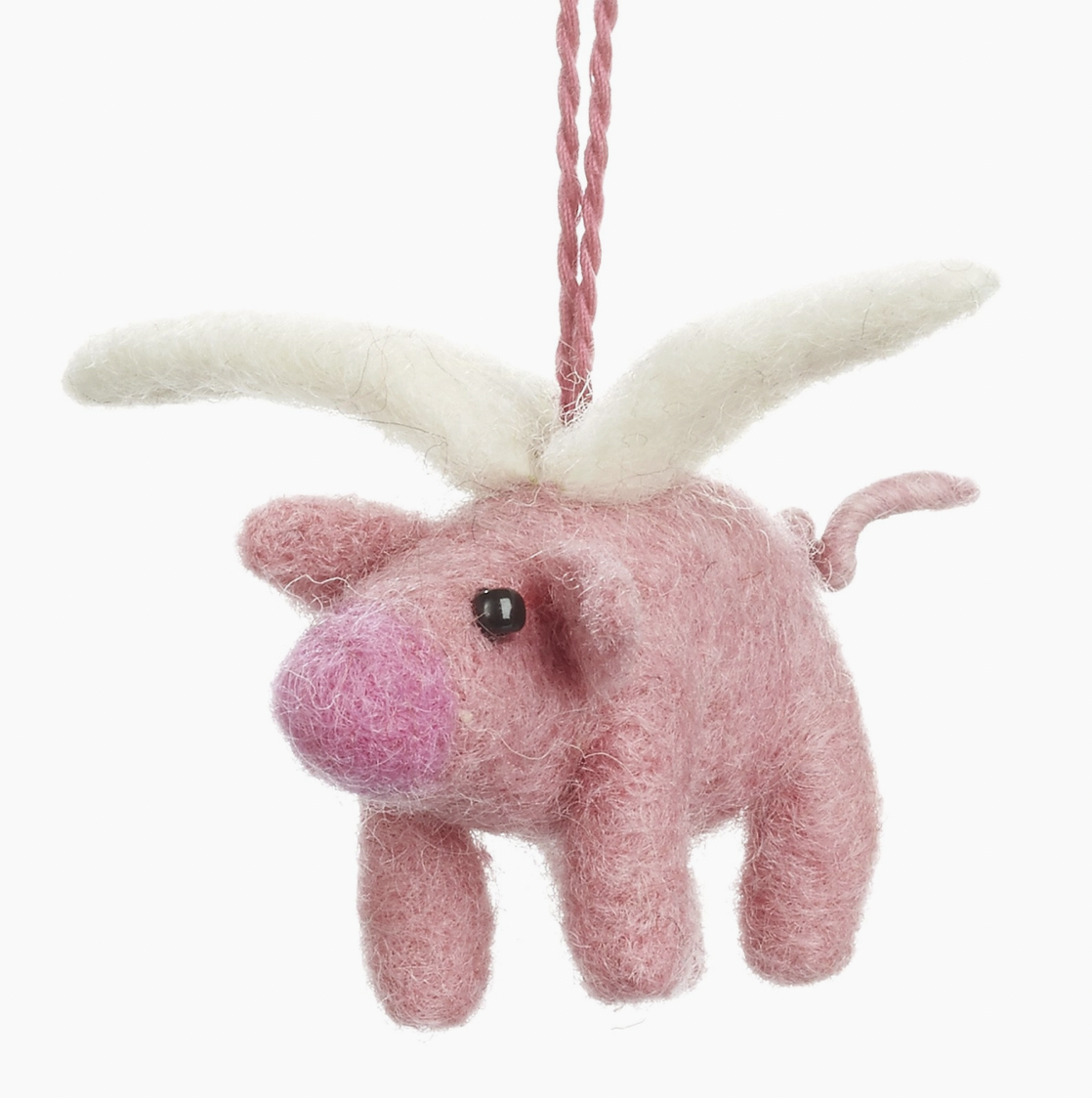 Flying Pig - Handmade Felt Ornament