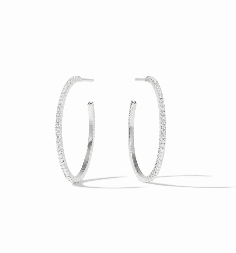 Image of Silver Windsor Hoops - Medium by Julie Vos