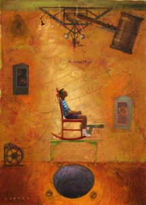 Man In Rocking Chair by  Joe Cepeda - Masterpiece Online