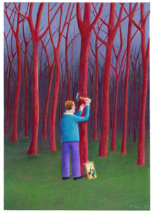 Red Trees by  Guido Pigni - Masterpiece Online