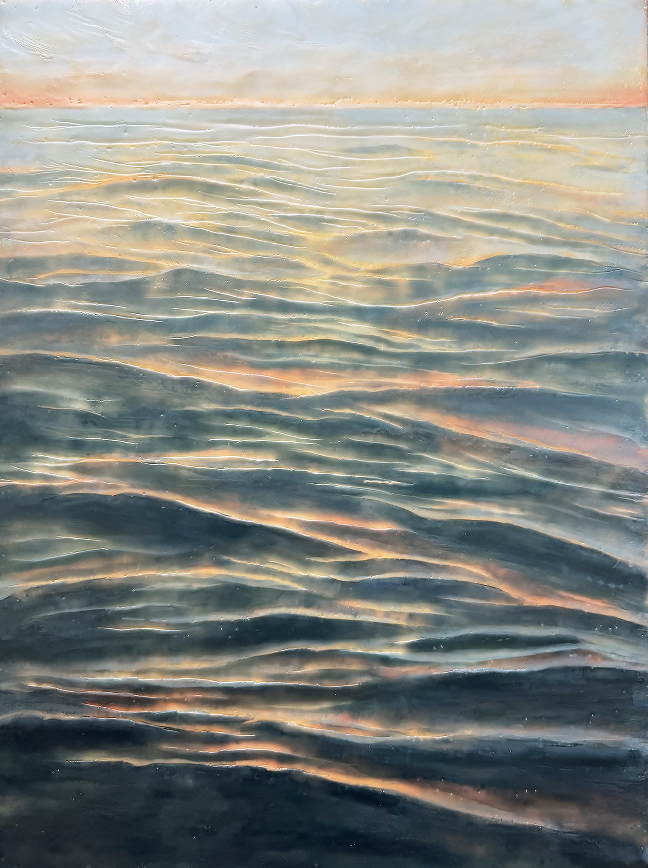 Image of Waves Beneath a Candy Sky by Kari Hall