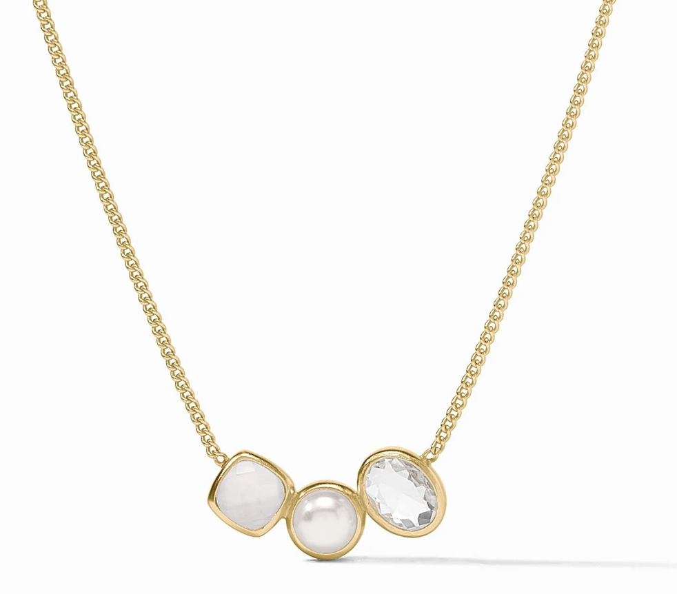 Image of Iridescent Clear Crystal Kaleidoscope Delicate Necklace by Julie Vos