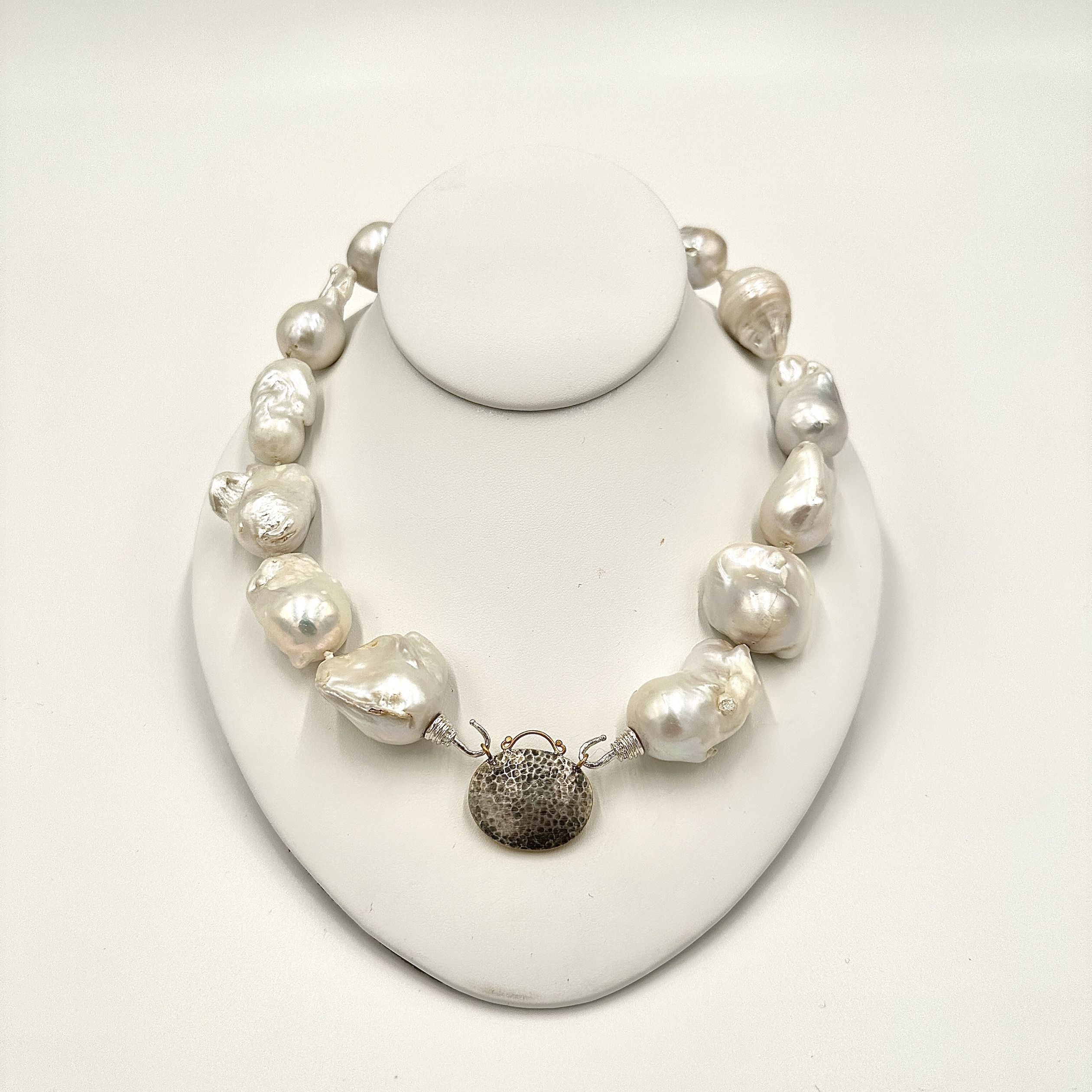 Image 2 for 24 Karat Gold and Oxidized Sterling Hand Carved Green Agate Intaglio Centerpiece