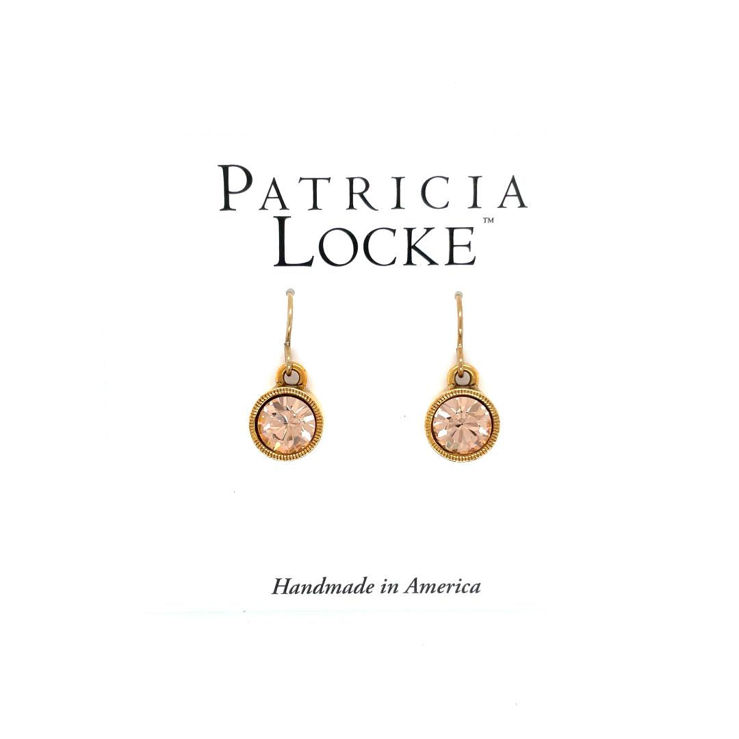 Roundabout Earrings in Gold, Light Peach