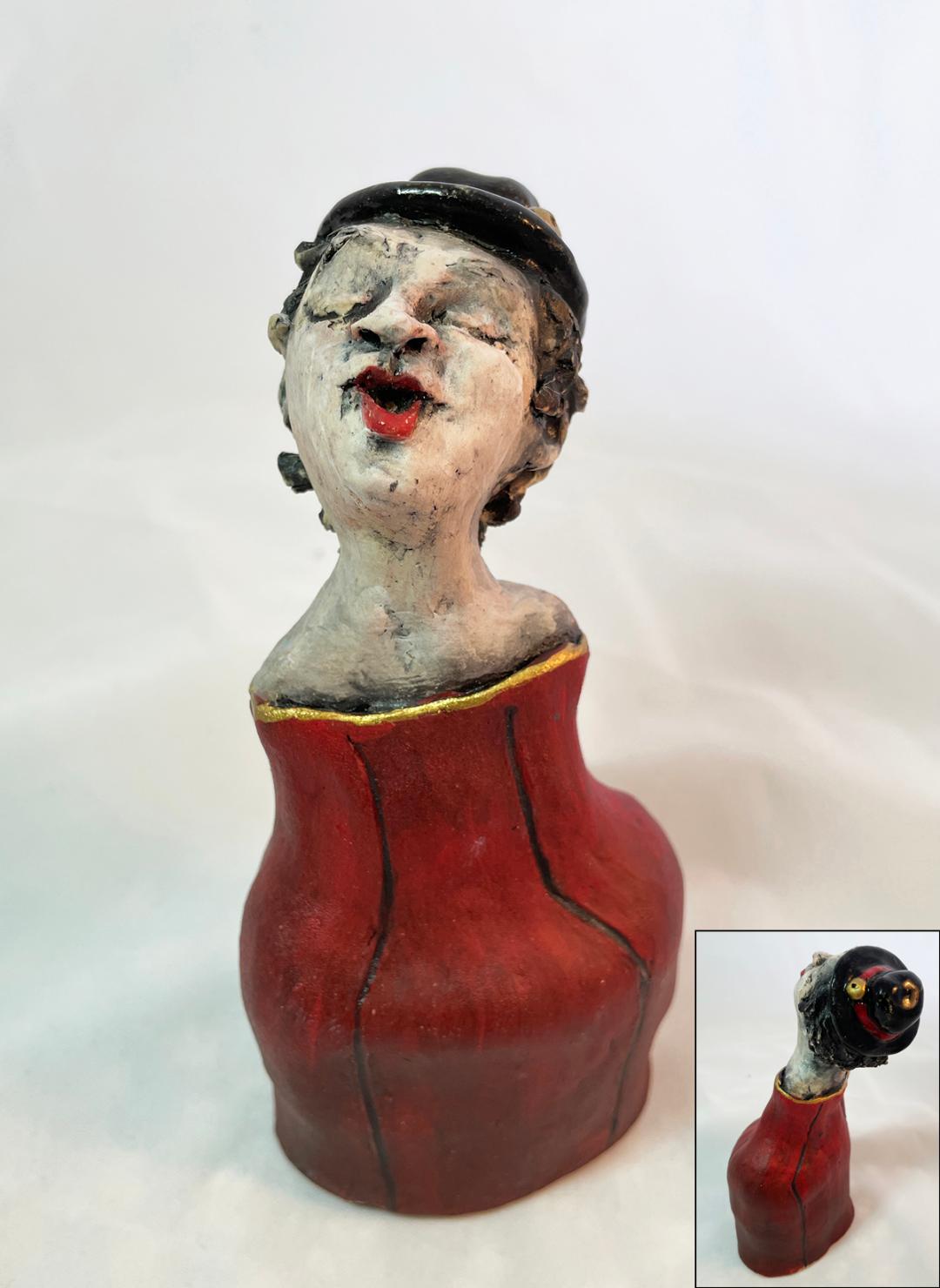 Image of Wonky Singer in Red by Cathy Engberg