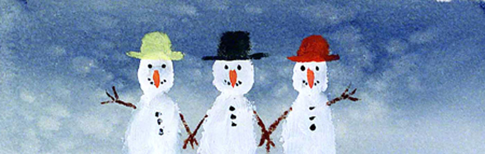 Three Snowmen In A Row by  Tiphanie Beeke - Masterpiece Online