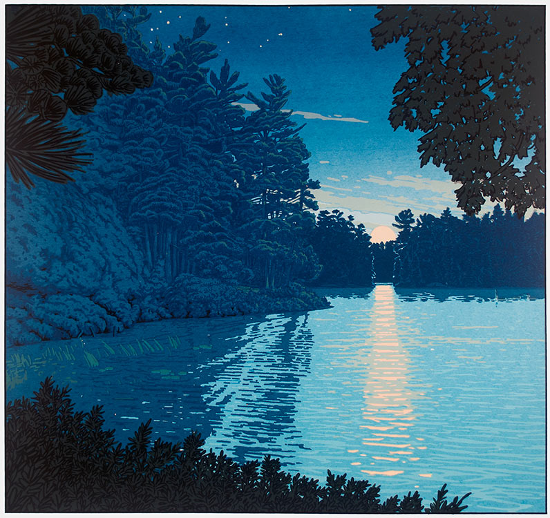 Image of Moonrise on North Bay, Edition of 25 by John S. Miller
