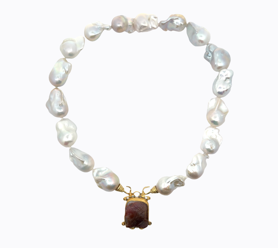 Image 2 for Handmade 24 Karat Gold, Diamond, and Agate Centerpiece