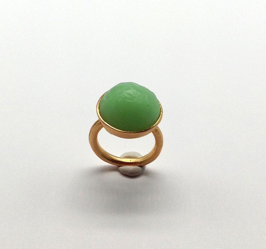 Image 1 for Sol-Single Stone Ring in Mint Size 6 Sol-Single Stone Ring in Mint Size 6