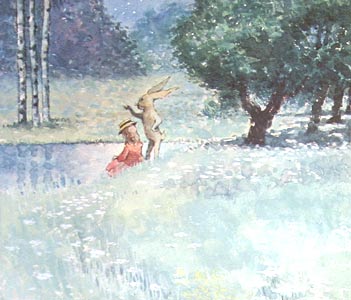 Rabbit At Pond by  Maurice Sendak - Masterpiece Online