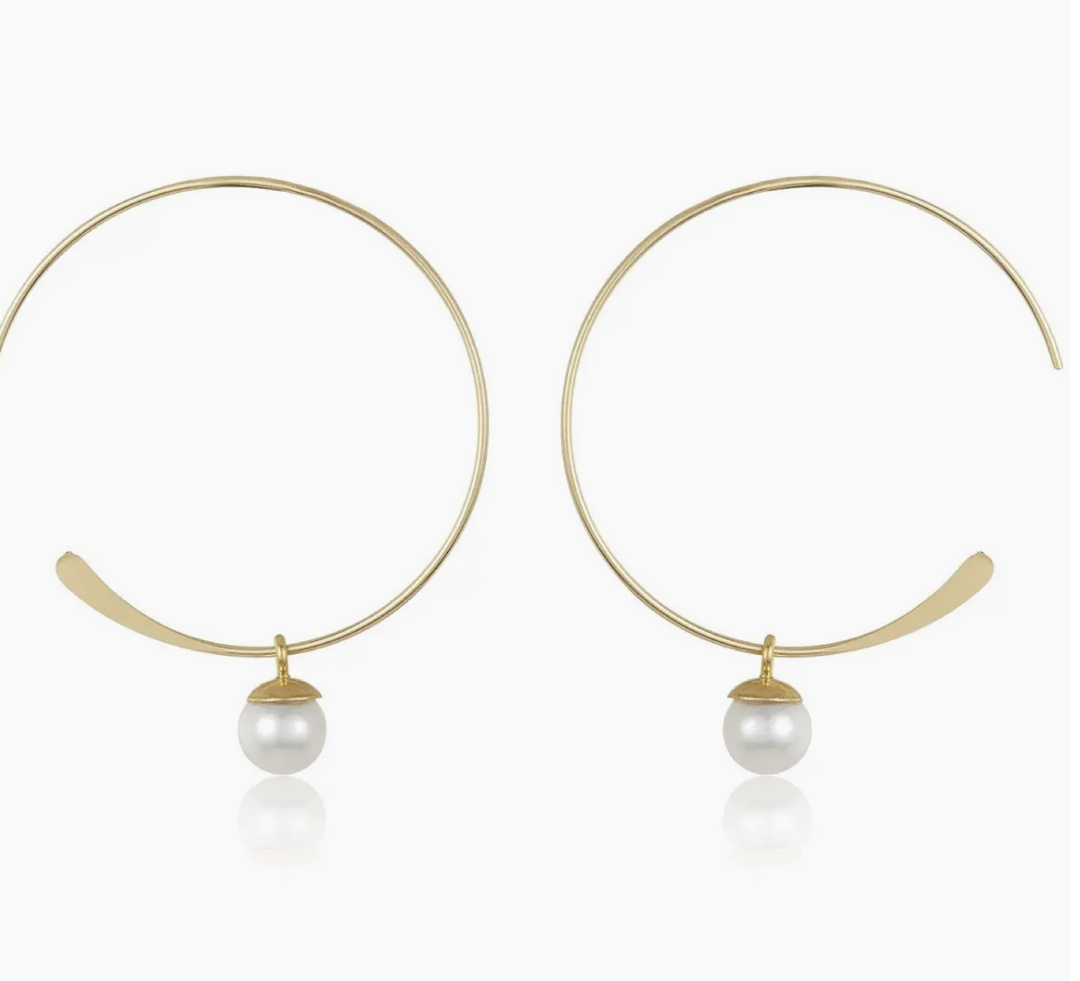 Image of Casey Pearl Hoops, Gold-Filled by Mabel Chong
