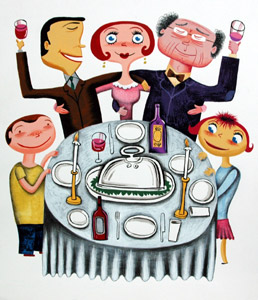 Family Dinner by  Chris Pyle - Masterpiece Online