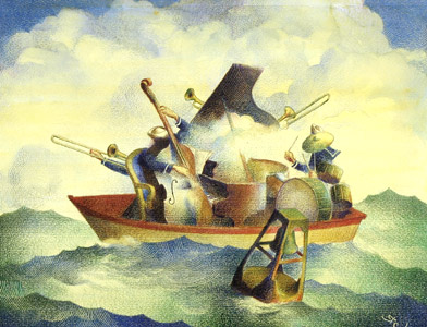 Jazz Boat by  Raul Colon - Masterpiece Online