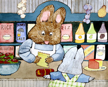 Bunny Market by  Rosemary Wells - Masterpiece Online
