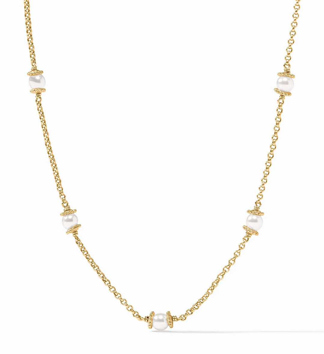 Image of Hydra Delicate Station Necklace, Pearl by Julie Vos