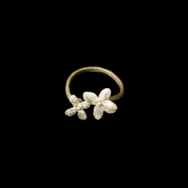 Image of White Hydrangea Adjustable Ring by Michael Michaud