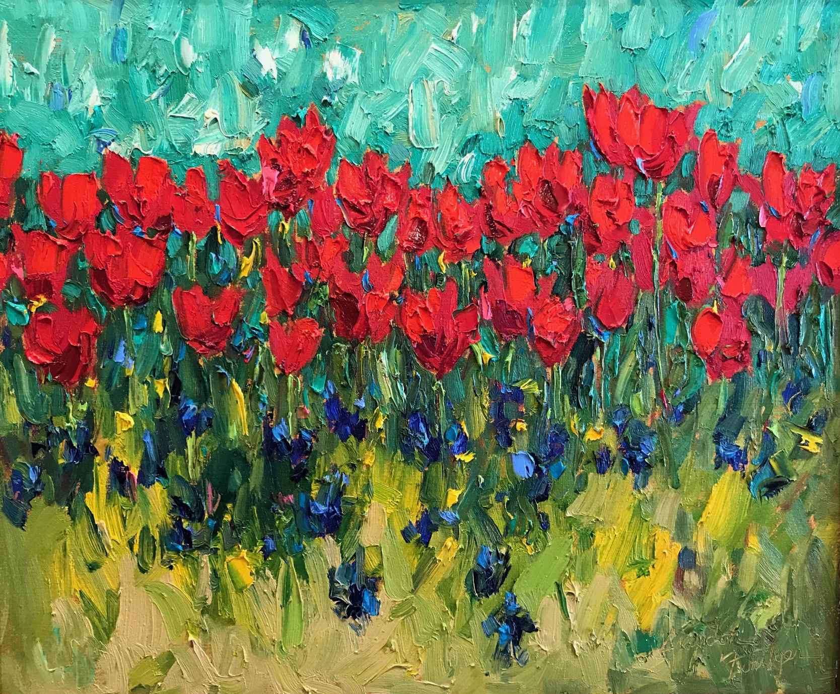 Red Tulips & Hyacinth by  Graydon Foulger - Masterpiece Online