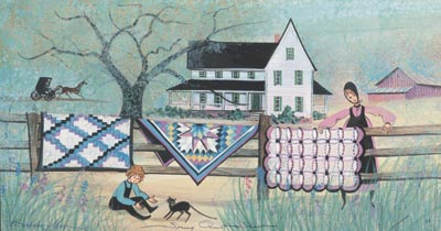 PUZZLE - SPRING QUILT... by  P. Buckley Moss  - Masterpiece Online