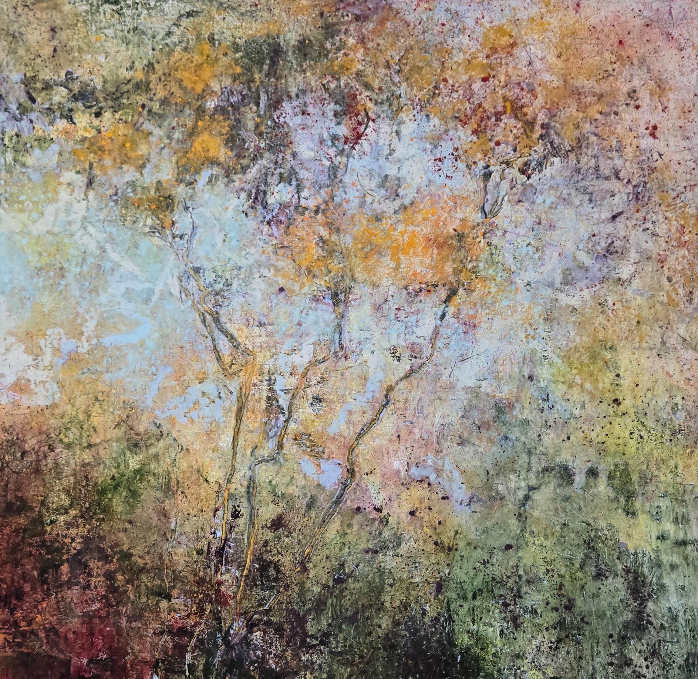 Image of Yellow Blossoms in the Sky by Mary Mendla