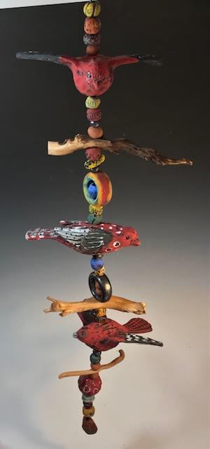 Three Bird Hanging Totem