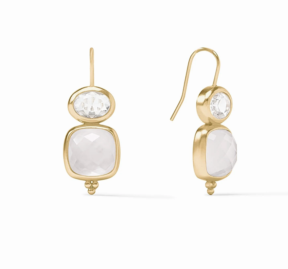 Image of Iridescent Clear Kaleidoscope Earrings by Julie Vos