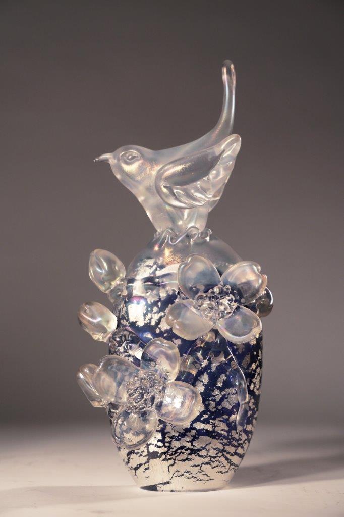 Iridescent Crystal Wren with Cobalt