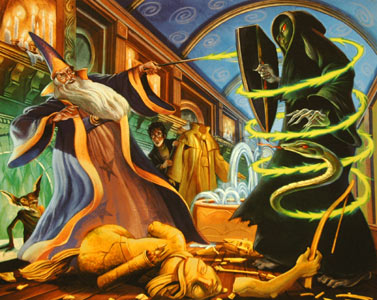 Dueling Wizards by  Mary Grandpre - Masterpiece Online