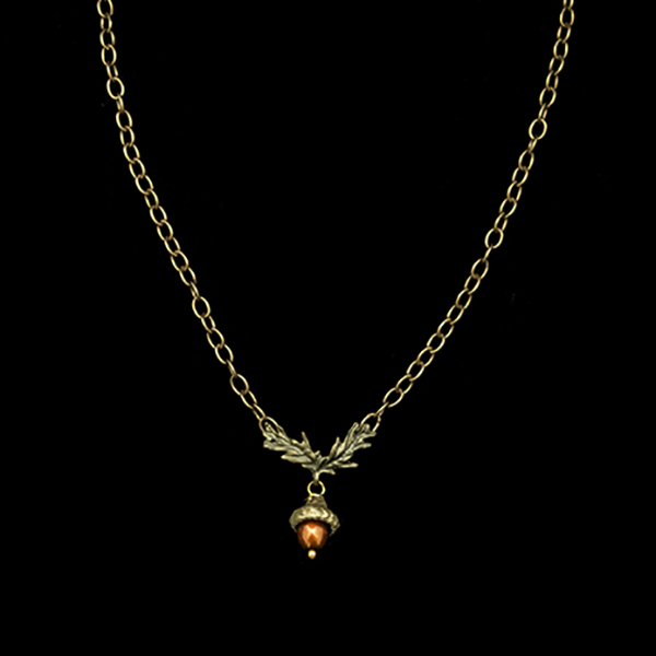 Image of Acorn Chain Neck with Pearl by Michael Michaud