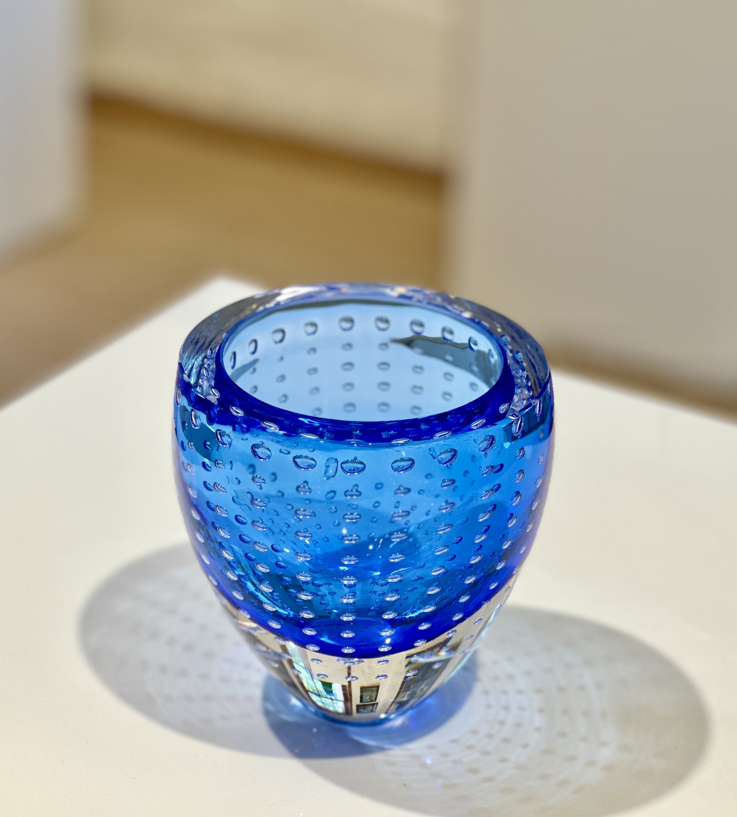 Image of Blue Lake Bubble Vase by Leon Applebaum