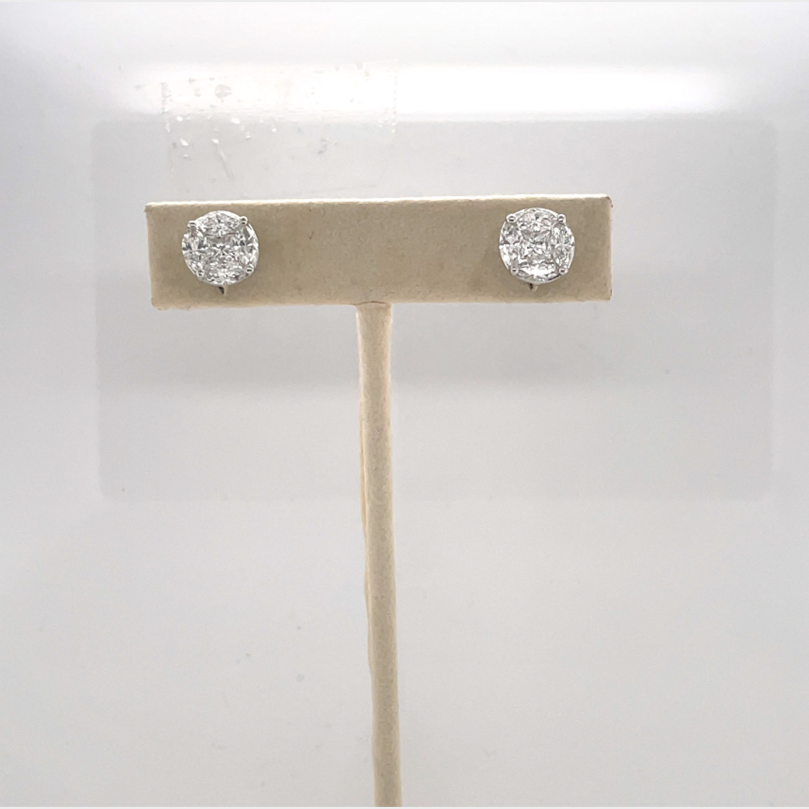 Delicate Invisible Set Diamond Baguette Studs