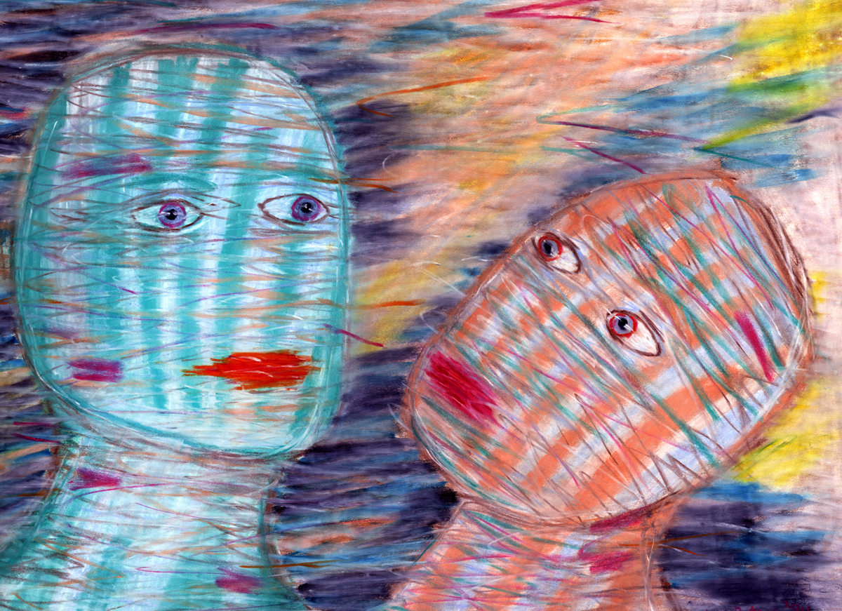 Plaid Heads by  Lou Patrou Prints - Masterpiece Online