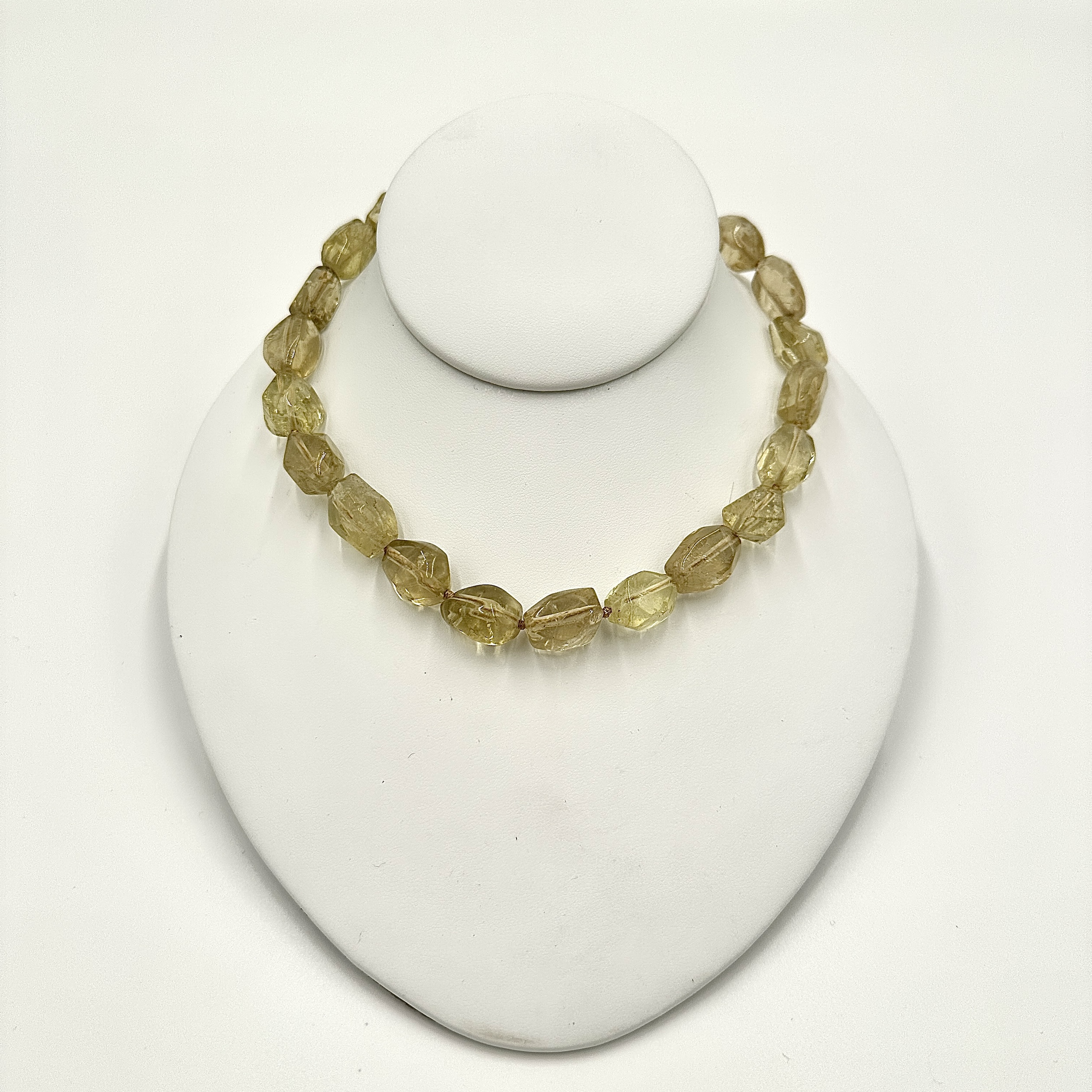 Image of Large Hand Cut Lemon Quartz Nuggets on Hand Cast Bronze Hooks by Marcia McDonough