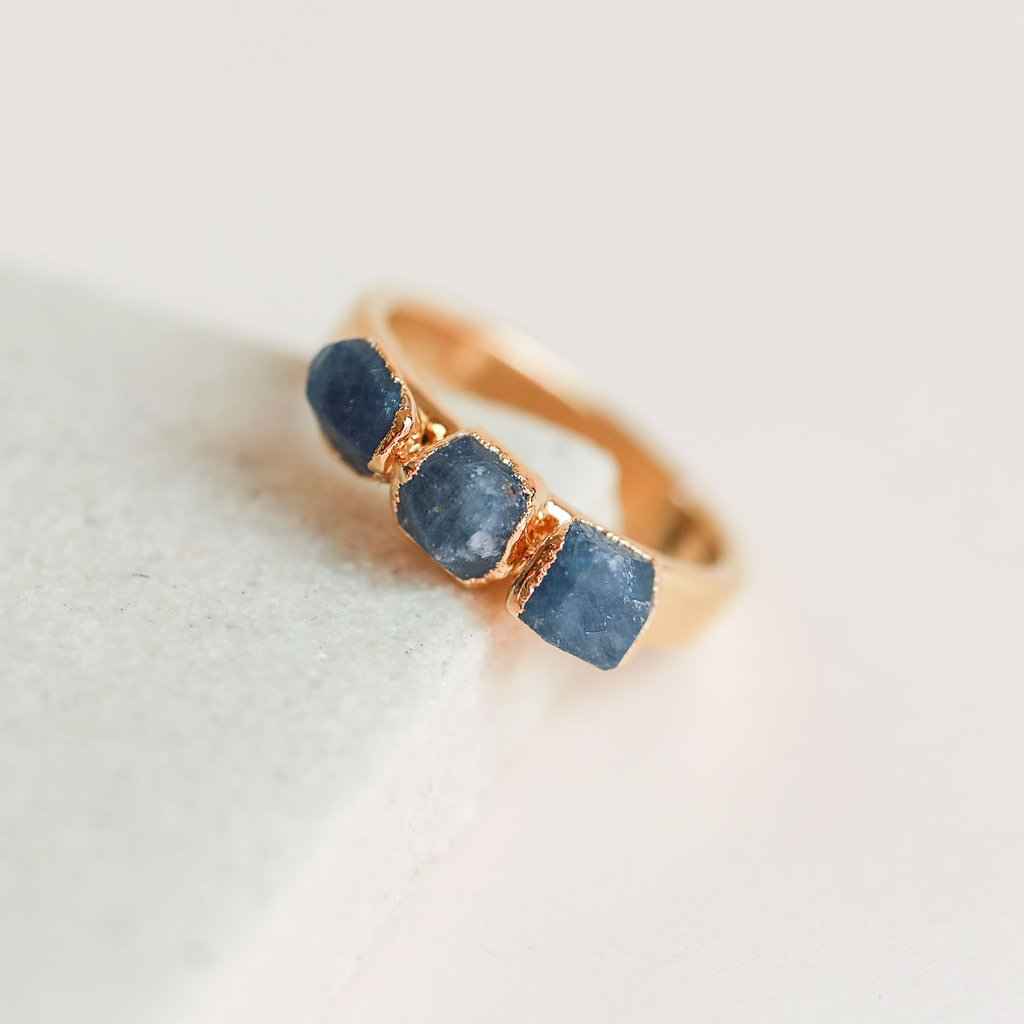 Sapphire Stacking Ring Size 8 Gold